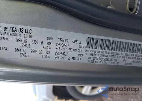 2017 Jeep Patriot Latitude 4X4 z USA, uszkodzony, nr VIN 1C4NJRFB1HD181386